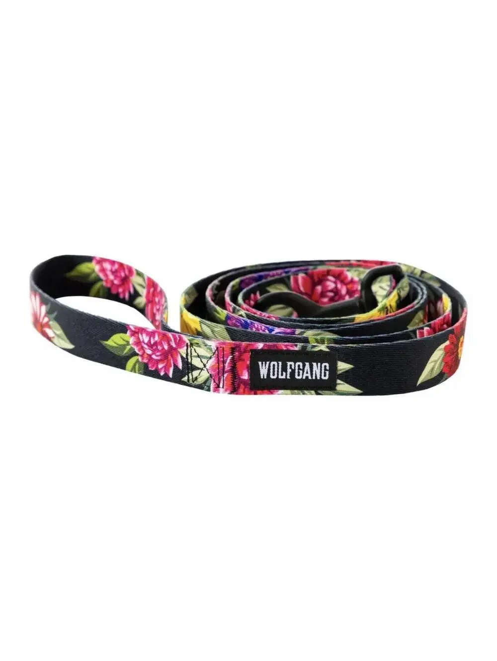 (RG) Wolfgang USA Dark Floral Dog Leash 6ft Classic Cotton Fabric Lead Made New